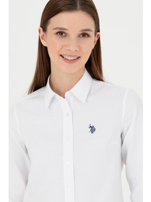 U.S. Polo Assn. Kadın Beyaz Gömlek Basic 50288851-VR013