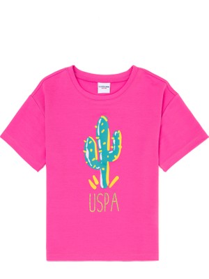 U.S. Polo Assn. Kız Çocuk Pembe T-Shirt 50265397-VR041