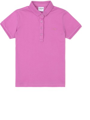 U.S. Polo Assn. Kız Çocuk Menekşe Polo Yaka Basic Tişört 50288501-VR037