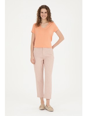 U.S. Polo Assn. Kadın Pudra Pantolon (Kanvas-Chino) 50287460-VR042