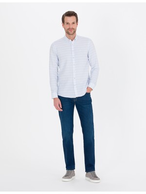 Pierre Cardin Erkek Açık Mavi Slim Fit Uzun Kollu Gömlek 50267994-VR003