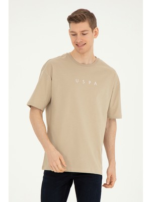U.S. Polo Assn. Erkek Comfort Fit Bisiklet Yaka Açık Haki Tişört 50282029-VR183