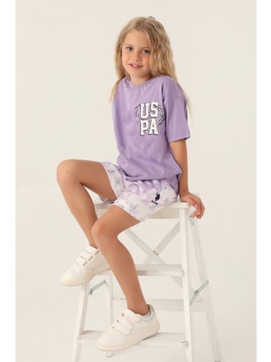 U.S. Polo Assn. Kız Çocuk Lila Pijama Takım 50290945-VR034