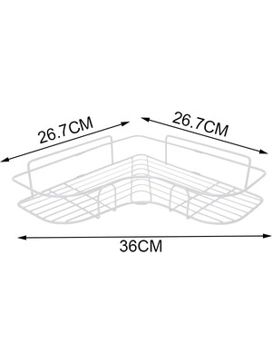 Mingjin Shop2 Beyaz Kancasız Stil Banyo Rafı Mutfak Düzenleyici Raflar Köşe Çerçeve Demir Duş Rafı Depolama Rafı Şampuan Tutucu Banyo Aksesuarları Için (Yurt Dışından)