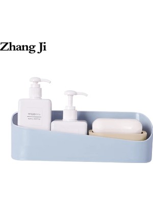 Mingjin Shop2 Pembe Tarzı Zhangji Yüksek Traceless Raf Li Abs Banyo Mutfak Hiçbir Matkap Kendinden Yapışkanlı Duvar Saklama Kutusu Banyo Aksesuarı (Yurt Dışından)