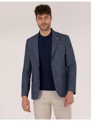 Pierre Cardin Erkek Açık Lacivert Slim Fit Ceket 50270604-VR059