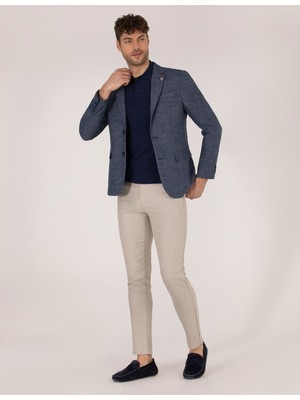 Pierre Cardin Erkek Açık Lacivert Slim Fit Ceket 50270604-VR059