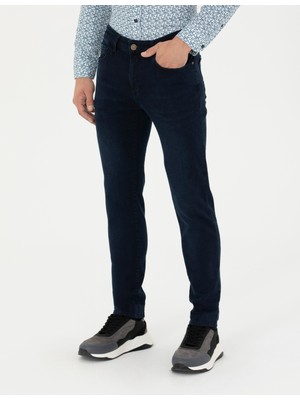 Pierre Cardin Erkek Koyu Lacivert Slim Fit Jean Pantolon 50280557-VR100