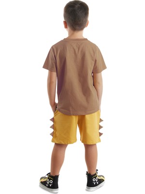 Denokids Oyuncu Dino Erkek Çocuk T-Shirt Şort Takım