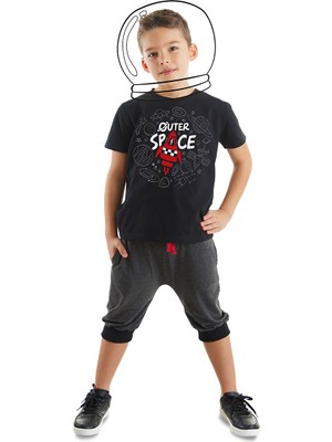 Mshb&G Uzay Roketi Erkek Çocuk T-Shirt Kapri Şort Takım