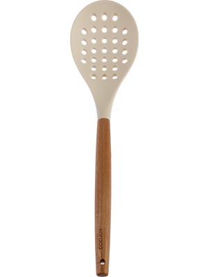 Karaca Woodline Silikon Uçlu Kayın Ağacı Saplı Kevgir Beige