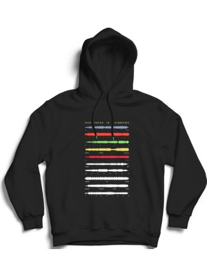 The Fame Radiohead, In Rainbows, Line, Rock Metal Müzik Kapüşonlu Sweatshirt Hoodie