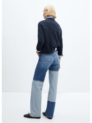 Mango Geniş Paça Patchwork Jean