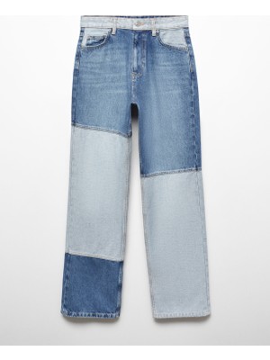 Mango Geniş Paça Patchwork Jean