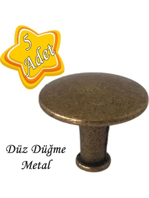 Glaswen 5 Adet Düz Düğme Antik Sarı Kulp Mobilya Çekmece Dolap Kapak Kulbu Metal Kulp Aksesuarları Vidalı