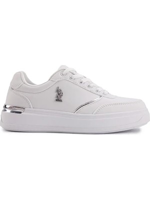 U.S. Polo Assn. Alkaz 4pr Siyah Kadın Sneaker Beyaz