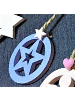 Morlalem Yuvarlak içinde Yıldız Askı Silikon Kalıp K-222, Kokulu Taş Sabun Alçı Mum Kalıbı