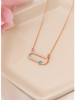 Dkmn Silver Mineli Doğum Taşlı Ataç Kolye