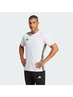 adidas Beyaz Erkek Tabela Bisiklet Yaka Tişört %100 Geri Dönüştürülmüş Polyester Nefes Alabilir Kumaş