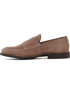 Derimod Erkek Vizon Süet Deri Casual Loafer