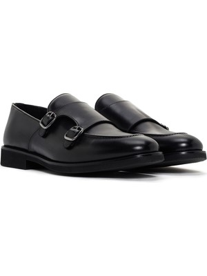 Derimod Erkek Siyah Deri Casual Loafer