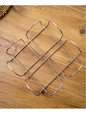 Biodata Mutfak Masa Paslanmaz Metal Kare Peçete Tutucu  Peçetelik Restoran Otel Kağıt Havlu Kutusu 19X19 cm