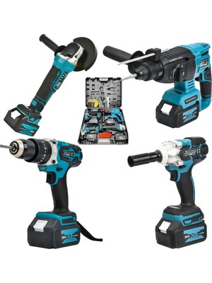 Prohummer Şarjlı Ultra 4lü Set Takımı 58VF 5 Ah Li-ion Akü ile Güçlü Performans