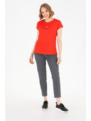 U.S. Polo Assn. Kadın Gri Pantolon (Jean) 50269342-DN0025