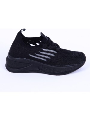 Walkway Ravello Fileli Rahat Taban Siyah Günlük Unisex Çocuk Spor Ayakkabı