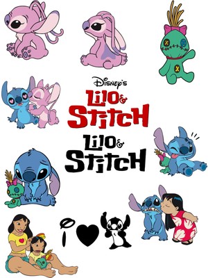 Fun Life 50 Parça Lilo ve Stiç - Lilo And Stitch Sticker Seti