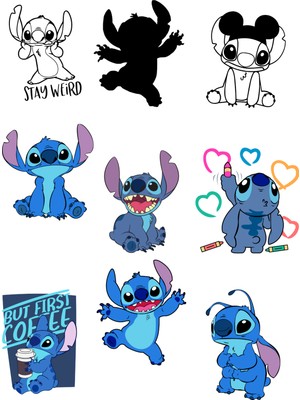 Fun Life 50 Parça Lilo ve Stiç - Lilo And Stitch Sticker Seti