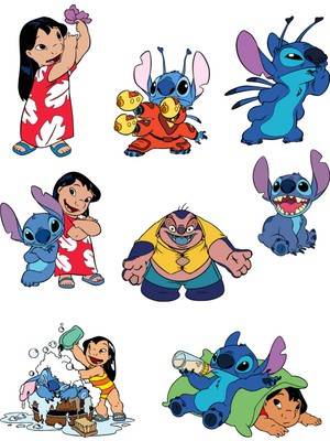 Fun Life 50 Parça Lilo ve Stiç - Lilo And Stitch Sticker Seti