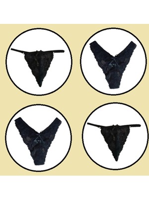 COOQPOO 4 Lü Paket Dantel Külot