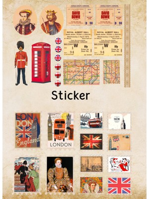 Fun Life 56 Parça Londra Temalı Scrapbook Seti