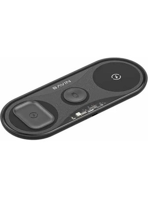 Gökkuşağı Apple iPhone Air Pods Watch / Android 3-In-1 Uyumlu Kablosuz Wireless Şarjlı Standı 15WATT