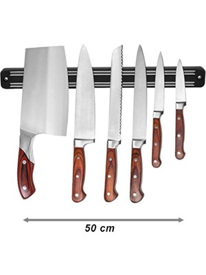 Büyük Boy Mıknatıslı Bıçak Askısı 50 cm Bıçak Tutucu Bıçak Organizer Bıçaklık
