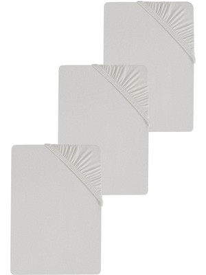 Cotenconcept 3 Adet Düz Pamuklu Tek Kişilik Lastikli Penye Çarşaf