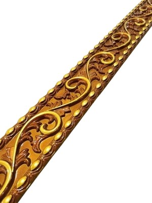 Bazaar Avm Dekoratif Poliüretan Saray Duvar&tavan Çıta Bordürü -Kahve Eskitme (En:10 CM-BOY:100 Cm)-Duvar Süsü