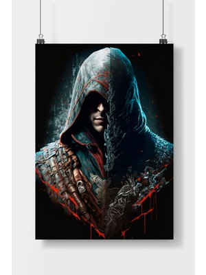 Poster City Assassins Creed Sanatsal Oyun  Poster Çerçevesiz Parlak Kağıt