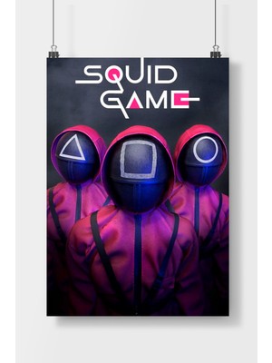 Poster City Squid Game Dizi  Poster Çerçevesiz Parlak Kağıt