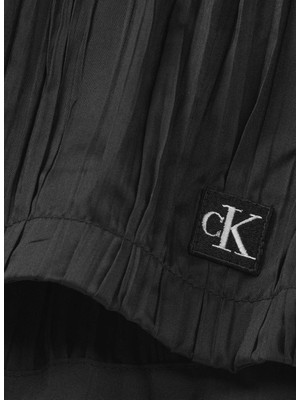 Calvin Klein Siyah Kız Çocuk T-Shirt Festıve Plısse Ss Top