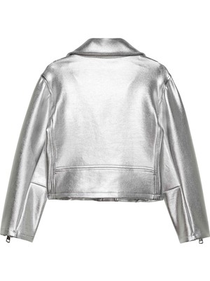 Calvin Klein Kız Çocuk Gri Sweatshırt Sılver Perfecto Hwk Jacket