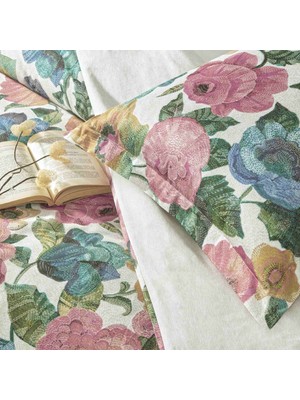 Linens Pistacho Pamuk Saten Çift Kişilik Nevresim Takımı Pembe