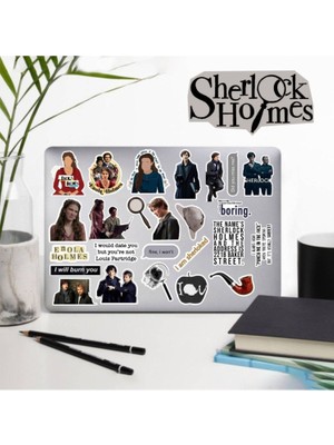 Hediyene Bak Sherlock Enola Holmes Laptop Notebook Telefon Kılıfı Sticker Paketi