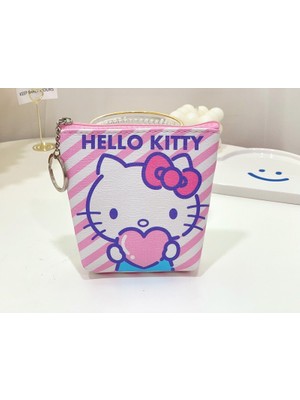 inibolan Hello Kitty Karikatür Baskı Bozuk Para Cüzdanı Kuromi Kadın Mini Kart Tutucu Küçük Cüzdan Kılıfı Saklama Çantası Kawaii Kız Pu Çanta Debriyaj (Yurt Dışından)