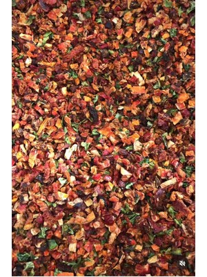 Sarıcaovadan Kesilmiş Karışık Kuru 200 gr Kırmızı ve Yeşil Biber, Domates Kurusu