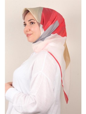 Eşarppark Coton & Silk Eşarp 3647-1 Kırmızı