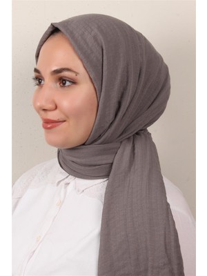 Eşarppark Fresh Pamuk Şal 1488-13 Füme