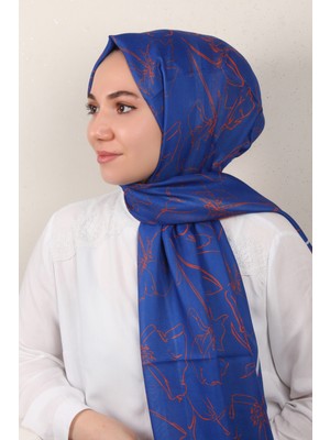 Eşarppark Soft Touch Şal 2777-17 Saks-Turuncu