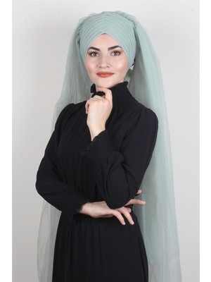 Eşarppark Âlâ Tül Şal 2021-11 Mint Yeşili